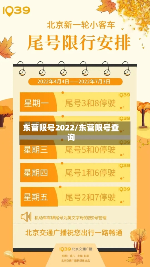 东营限号2022/东营限号查询