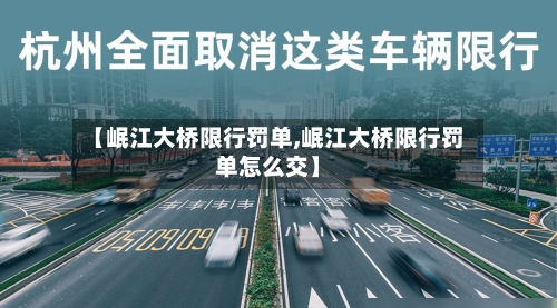 【岷江大桥限行罚单,岷江大桥限行罚单怎么交】