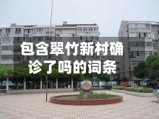 包含翠竹新村确诊了吗的词条