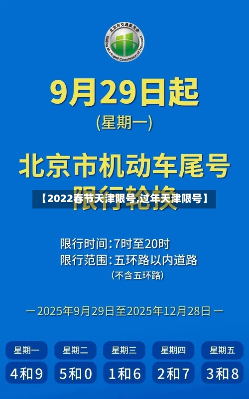 【2022春节天津限号,过年天津限号】
