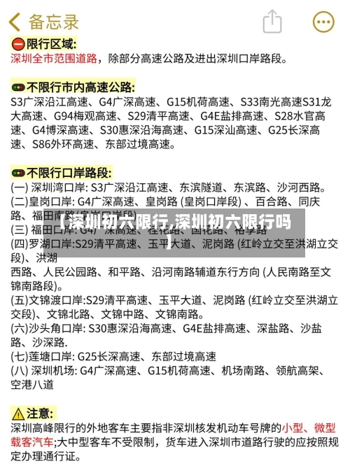 【深圳初六限行,深圳初六限行吗】