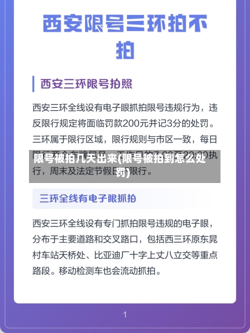限号被拍几天出来(限号被拍到怎么处罚)