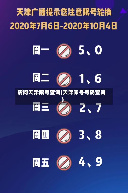 请问天津限号查询(天津限号号码查询)