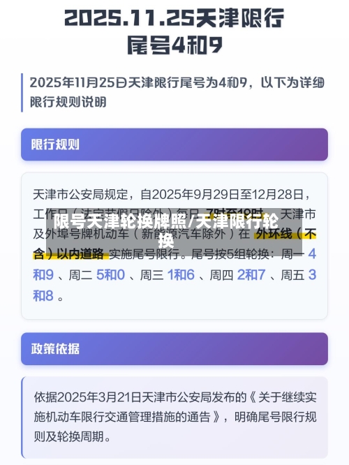 限号天津轮换牌照/天津限行轮换