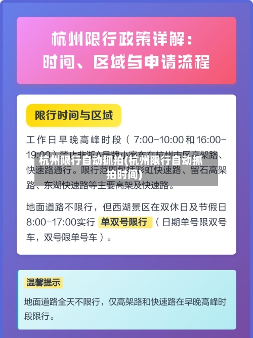 杭州限行自动抓拍(杭州限行自动抓拍时间)