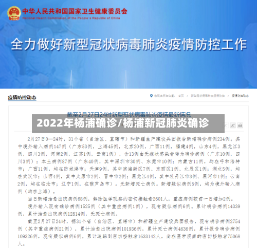 2022年杨浦确诊/杨浦新冠肺炎确诊