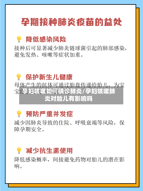 孕妇咳嗽如何确诊肺炎/孕妇咳嗽肺炎对胎儿有影响吗
