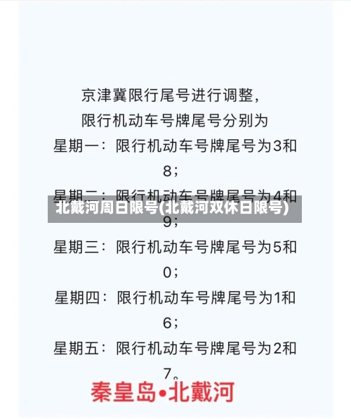 北戴河周日限号(北戴河双休日限号)