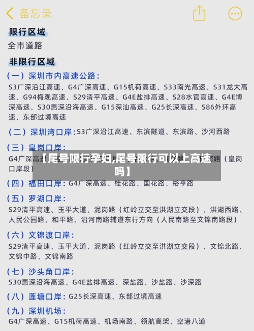 【尾号限行孕妇,尾号限行可以上高速吗】