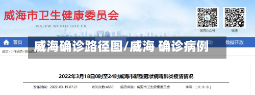 威海确诊路径图/威海 确诊病例