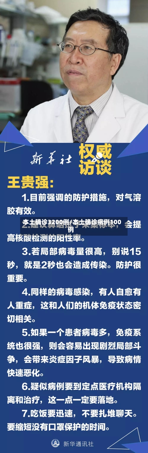 本土确诊3200例/本土确诊病例100例