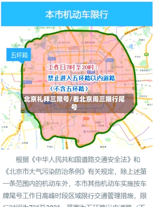 北京礼拜三限号/看北京周三限行尾号