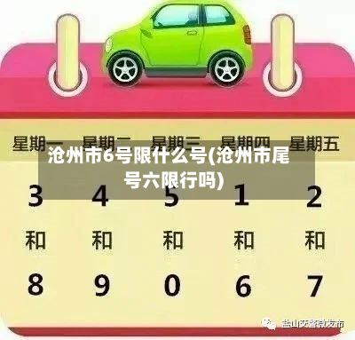 沧州市6号限什么号(沧州市尾号六限行吗)