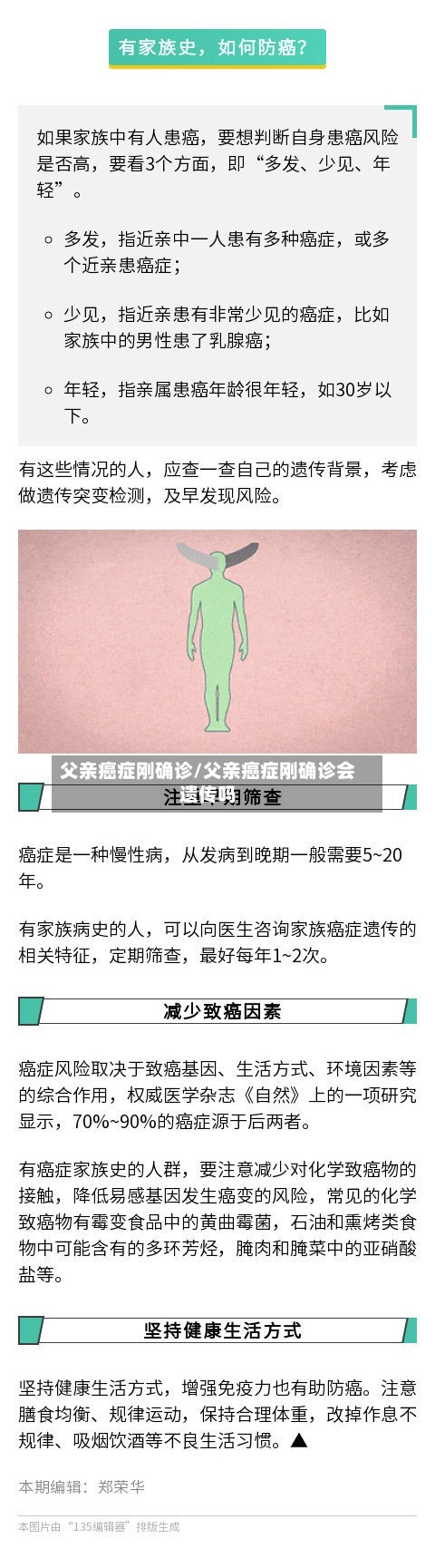 父亲癌症刚确诊/父亲癌症刚确诊会遗传吗