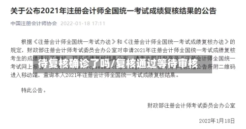 待复核确诊了吗/复核通过等待审核