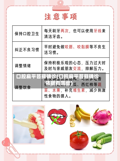 口腔扁平苔藓确诊(口腔扁平苔藓确诊依据有哪些)