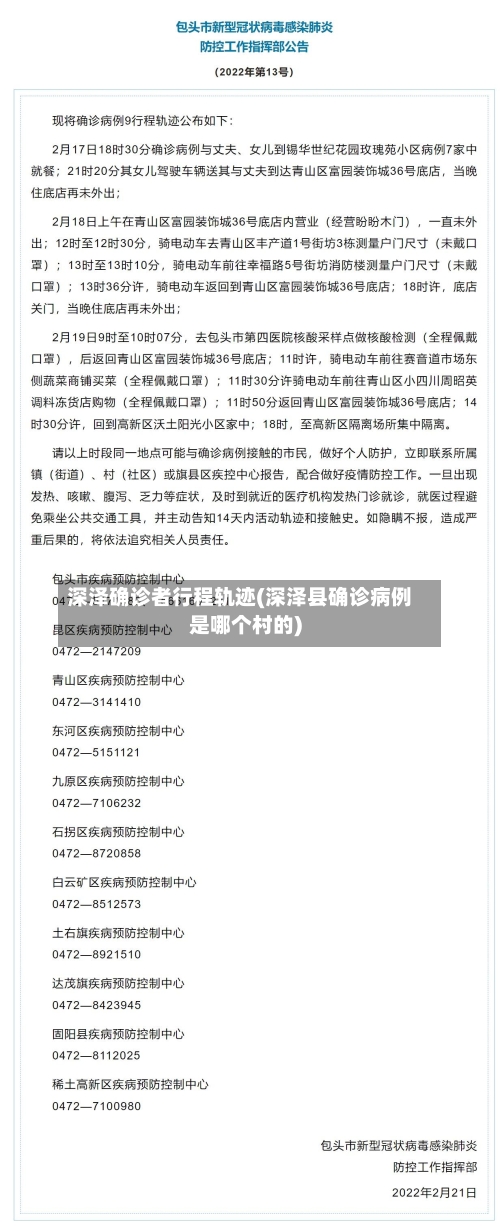 深泽确诊者行程轨迹(深泽县确诊病例是哪个村的)
