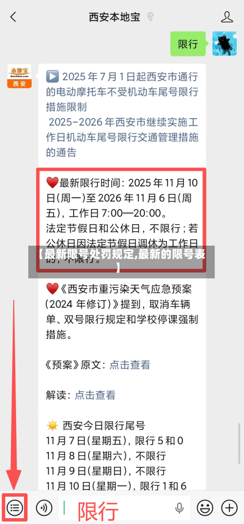 【最新限号处罚规定,最新的限号表】