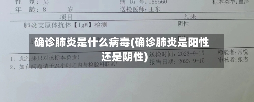 确诊肺炎是什么病毒(确诊肺炎是阳性还是阴性)