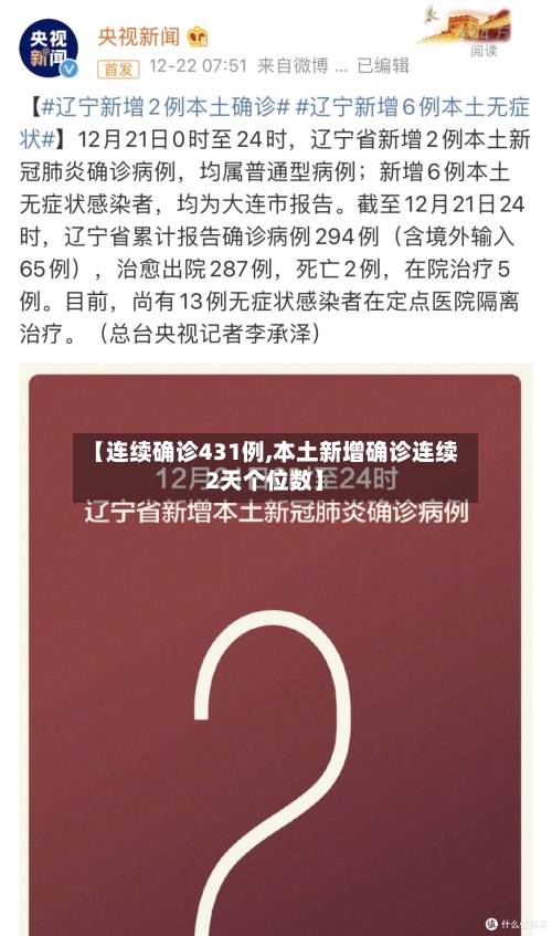 【连续确诊431例,本土新增确诊连续2天个位数】