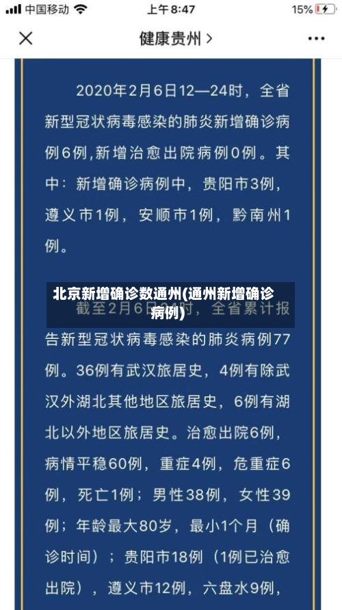 北京新增确诊数通州(通州新增确诊病例)