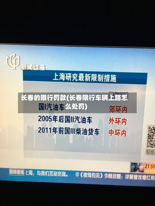 长春的限行罚款(长春限行车辆上路怎么处罚)